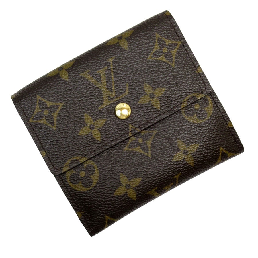 ルイ ヴィトン LOUIS VUITTON 二つ折り財布 モノグラム ポルトモネ ビエ カルト クレディ モノグラムキャンバス ブラウン ゴールド ユニセックス M61652 w0683a