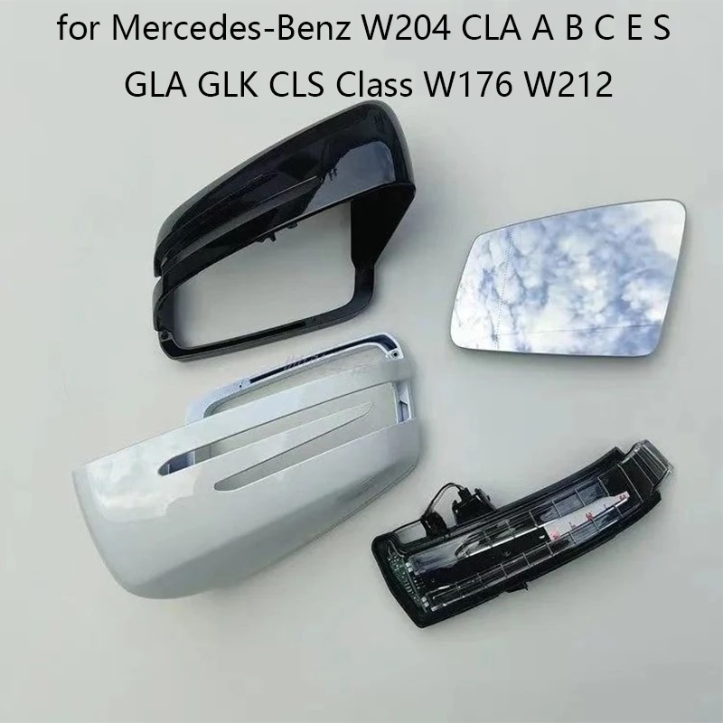 メルセデス・ベンツ W204 CLA A B C E S GLA GLK CLSクラス W176 W212 用 ヒーテッド ドアミラー カバー ガラス ウインカー レンズ 下側 交換パーツ 輸入品