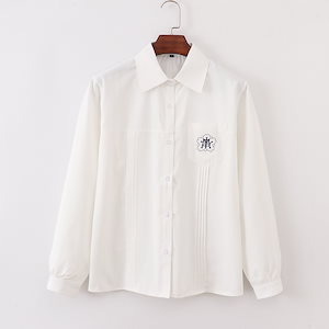 お歳暮ならオンライン Qoo10] 2枚セット学生服 スクールシャツ 女子 トップス