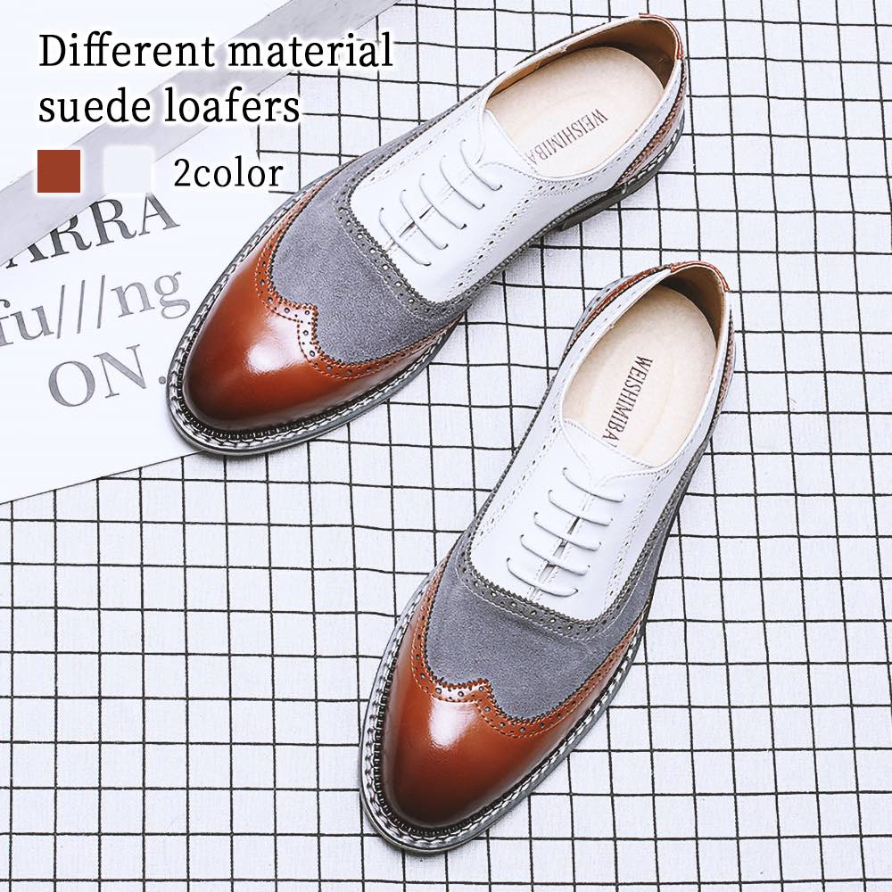 ビジネスシューズ メンズ 異素材スエードローファー ストレートチップ 紳士靴 走れる 防水 厚底 おしゃれ 人気 革 安い ブランド ブーツ おすすめ 冬 OFF ウォーキング 軽量 スニーカー 革靴 6,954円