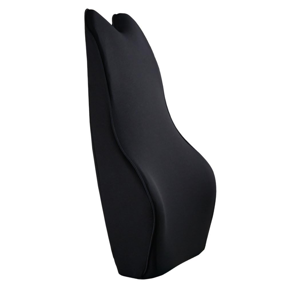 低反発 ランバーサポート クッション 上下ゴムバンド付き 倒れず シートクッション 背中 クッション 取付バンド調節可 洗える 車 運転 ゲーミングチェア オフィス パソコンチェア 64914