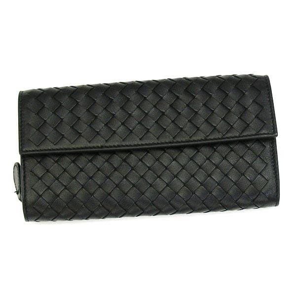 ボッテガヴェネタ BOTTEGA VENETA / PORTAMONETE INTRECCI P.FOGLIO INTREC.NAPPA OTTENE BR 長札入財布 #150509 V001N