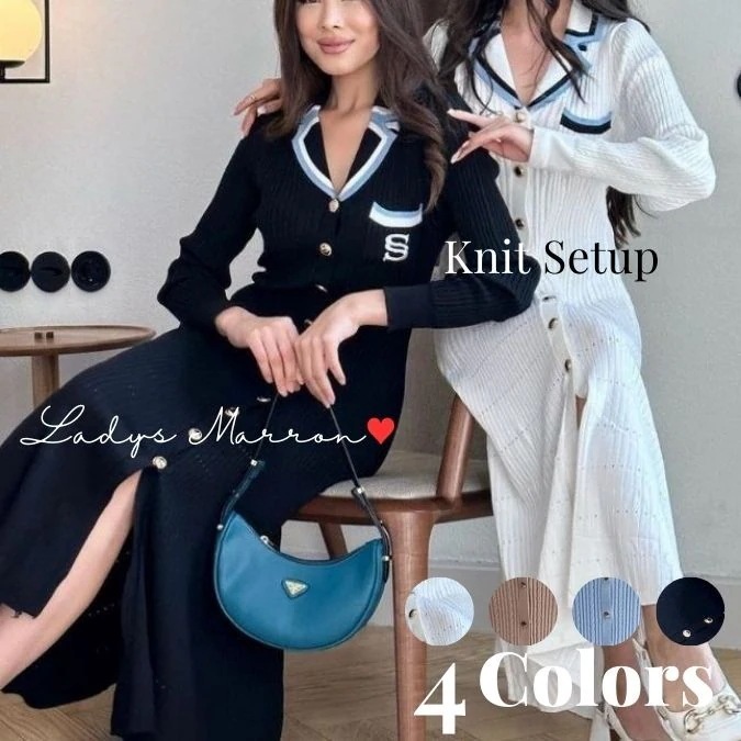 【急速出荷 2025年新作】前開きワンピース リブニットワンピース 襟付きワンピース ニットマーメイドワンピース 韓国ニットワンピース レディース ワンピース ニットワンピース ロングワンピース 韓国