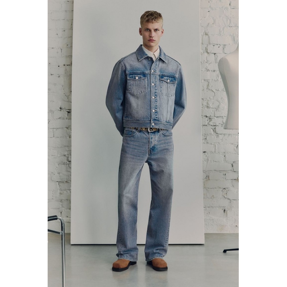 H&M ルーズ ツイスト ジーンズ デニム ブルー 16,944円