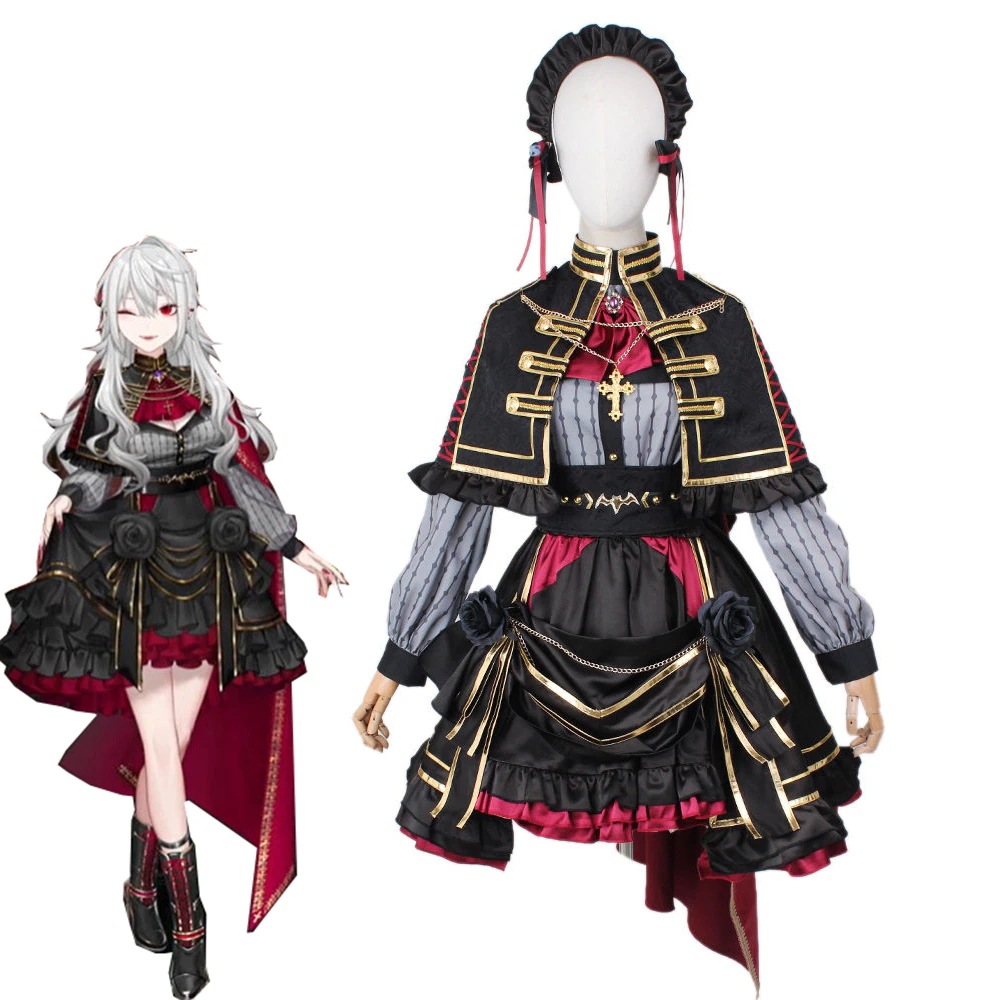 新作入荷 人気商品 にじさんじ 葛葉 衣装＋カチューシャ＋マント くずは 女体化 性転換 ウィッグ 靴追加可 バーチャルYouTuber コスプレ衣装 ハロウィン クリスマス 学園祭 文化祭 仮装 コ