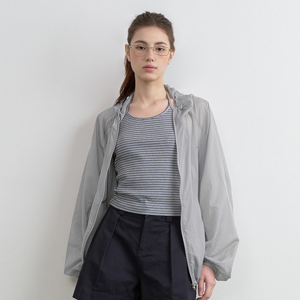 HOODED WIND JACKET GRAY