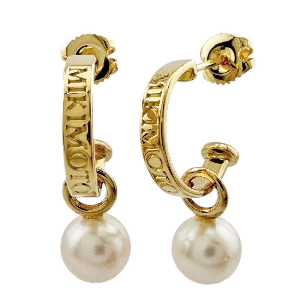 ミキモト ピアス 18金 K18イエローゴールド パール MIKIMOTO 中古 美品 71,390円