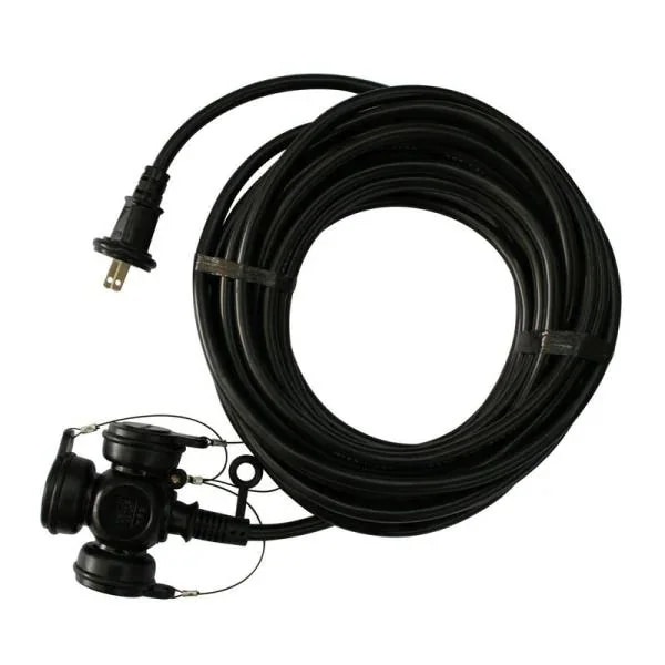 KOWA 防雨三口延長コード15A10 KRT615－10 クロ 電動工具 電工ドラム コード 延長コード １０Ｍ