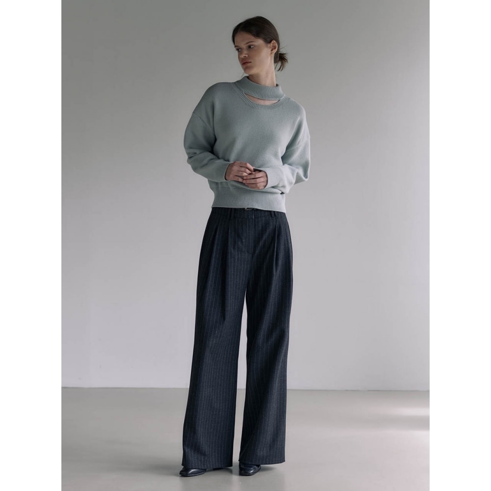 ルーヴルウールブレンドツータックワイドパンツ SW3WL453-13