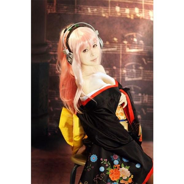 すーぱーそに子 高品質コスプレ衣装 すーぱーそに子（すーぱーそにこSUPER SONICO） 和服 着物 制服 仮装 変装fh015f0f0f0