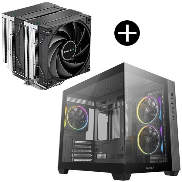R-AK620-BKNNMT-G ブラック サイドフロー型CPUクーラー + CG330 3F ブラック Micro-ATX PCケース セット