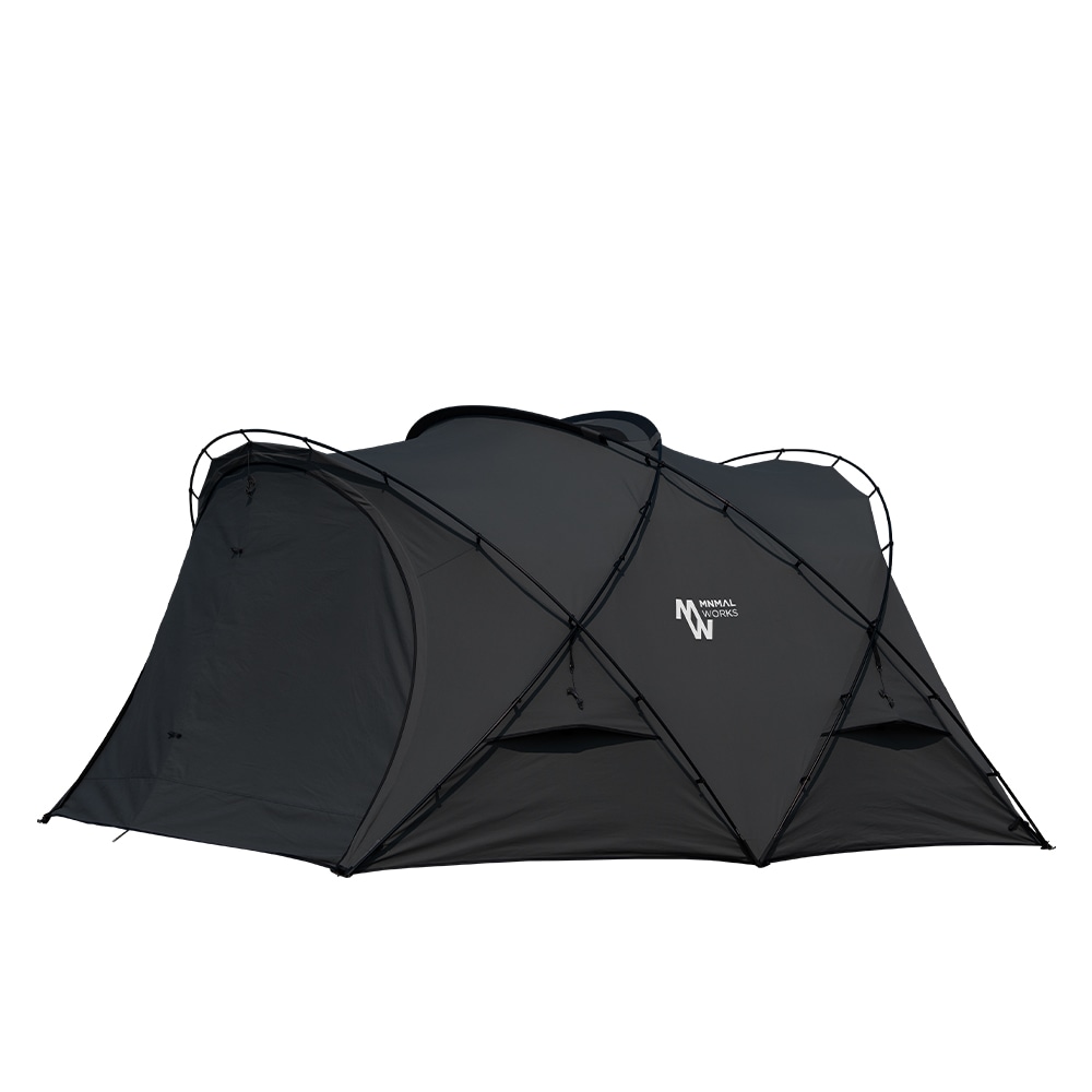 ミニマルワークス シェルター GHE ブラック 綿混紡 4人用 フルーフ ドームシェルター