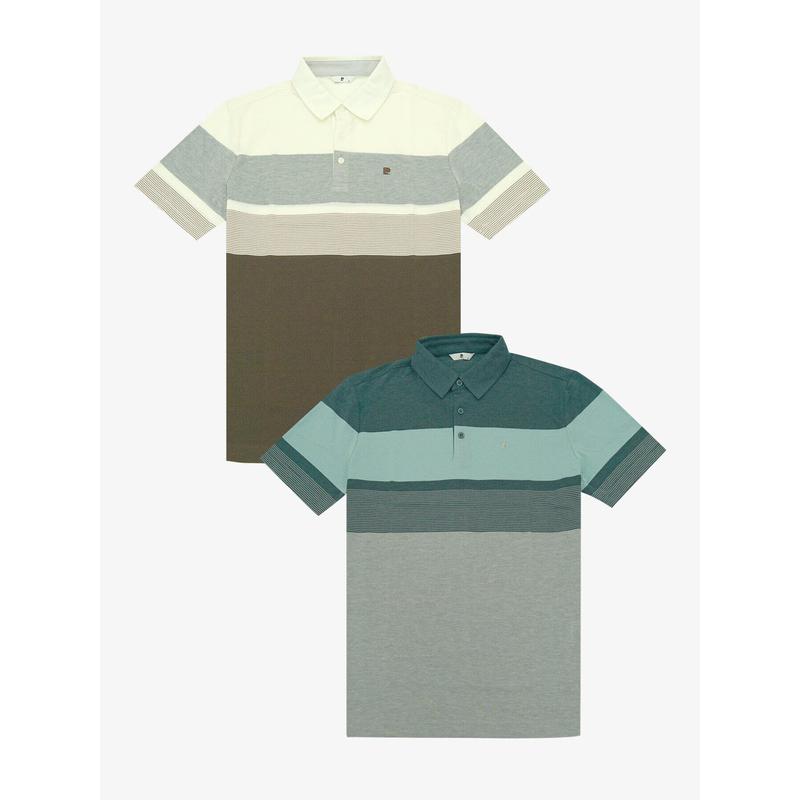 コットン混紡ストライプ半袖Tシャツ PPTS2404 IC_IC