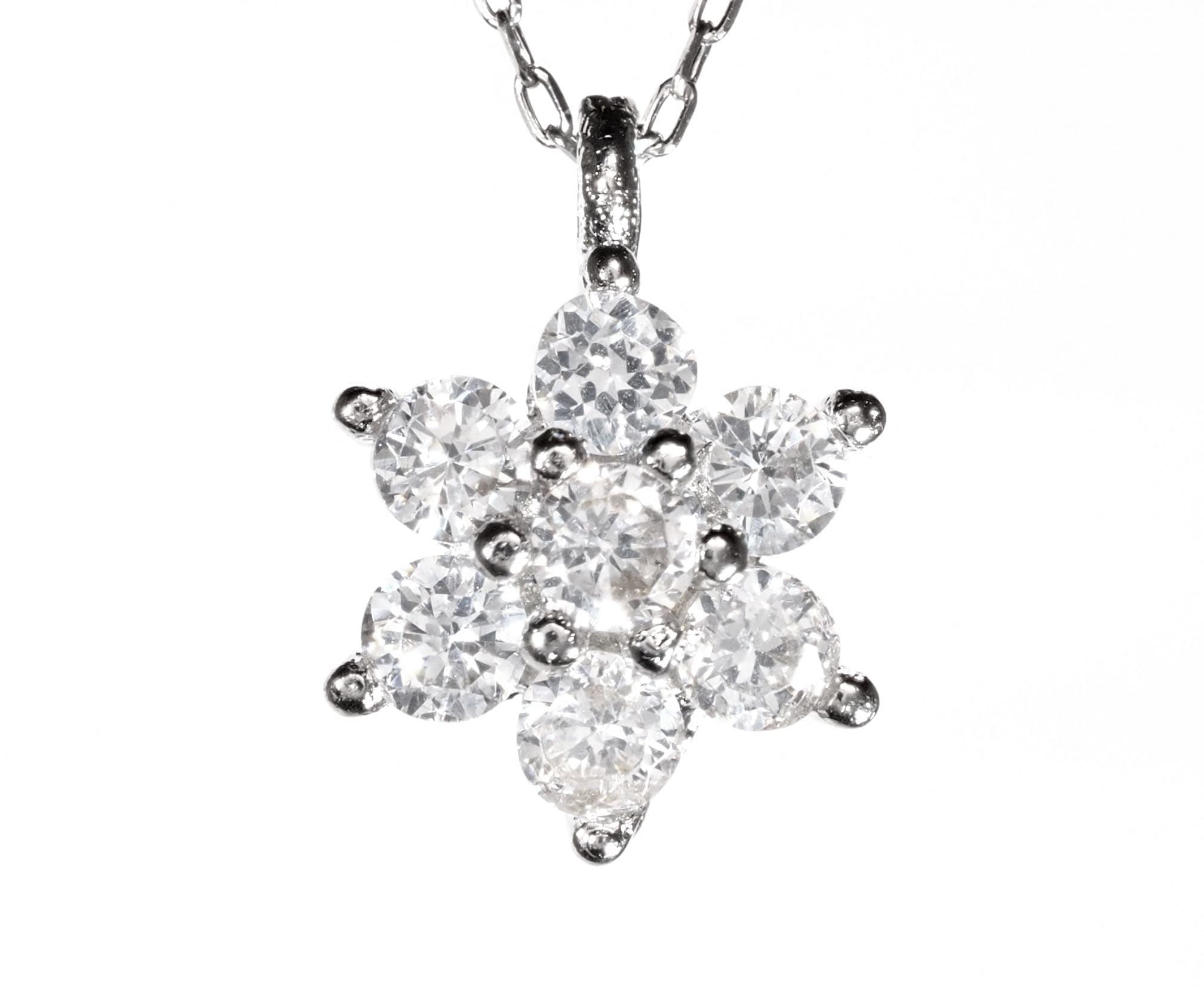 プラチナ製 ダイヤモンド ネックレス 国内生産品 厳選 pt850 ( 刻印有 ジュエリー