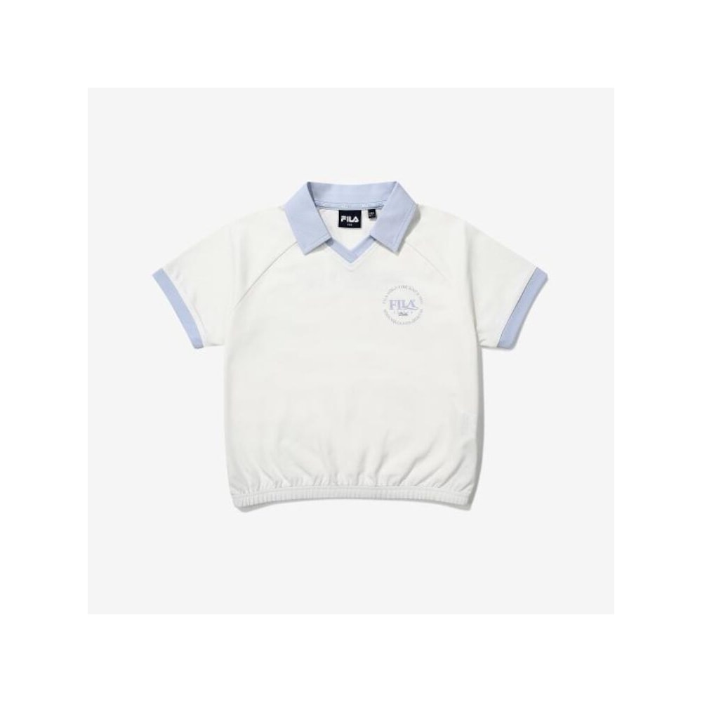 [FILA KIDS] 女の子用クロップカラー T シャツ (FK2TSG2301F_IVY) Q0ZFK2TSG2301FIVY 7,190円