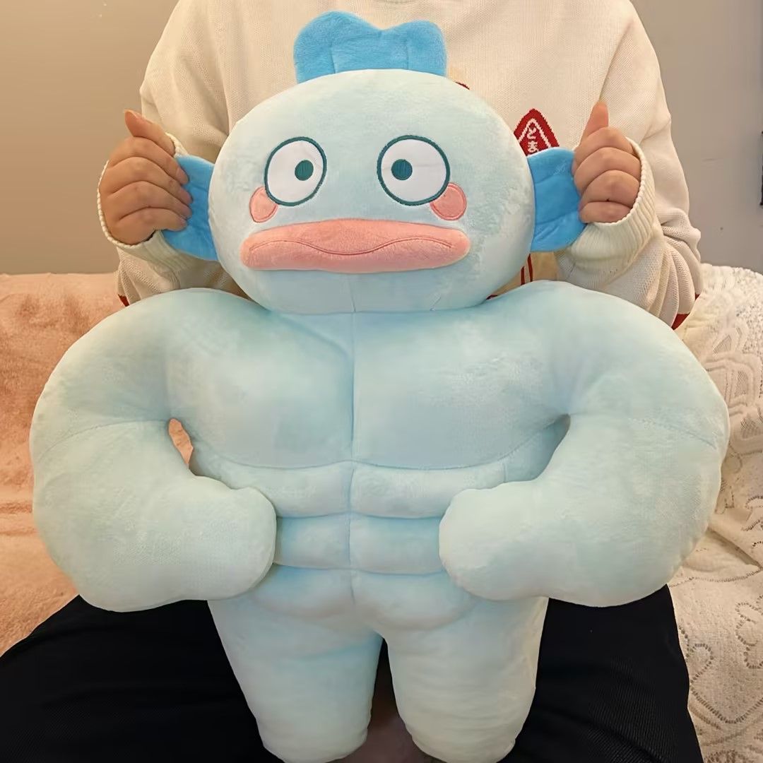 腹筋ハンギョドン大きいサイズ90cm60cm40ぬいぐるみキティ人形ぬいぐるみかわいいギフトキャラクタープレゼント抱き枕クッション キャラクターぬいぐるみ