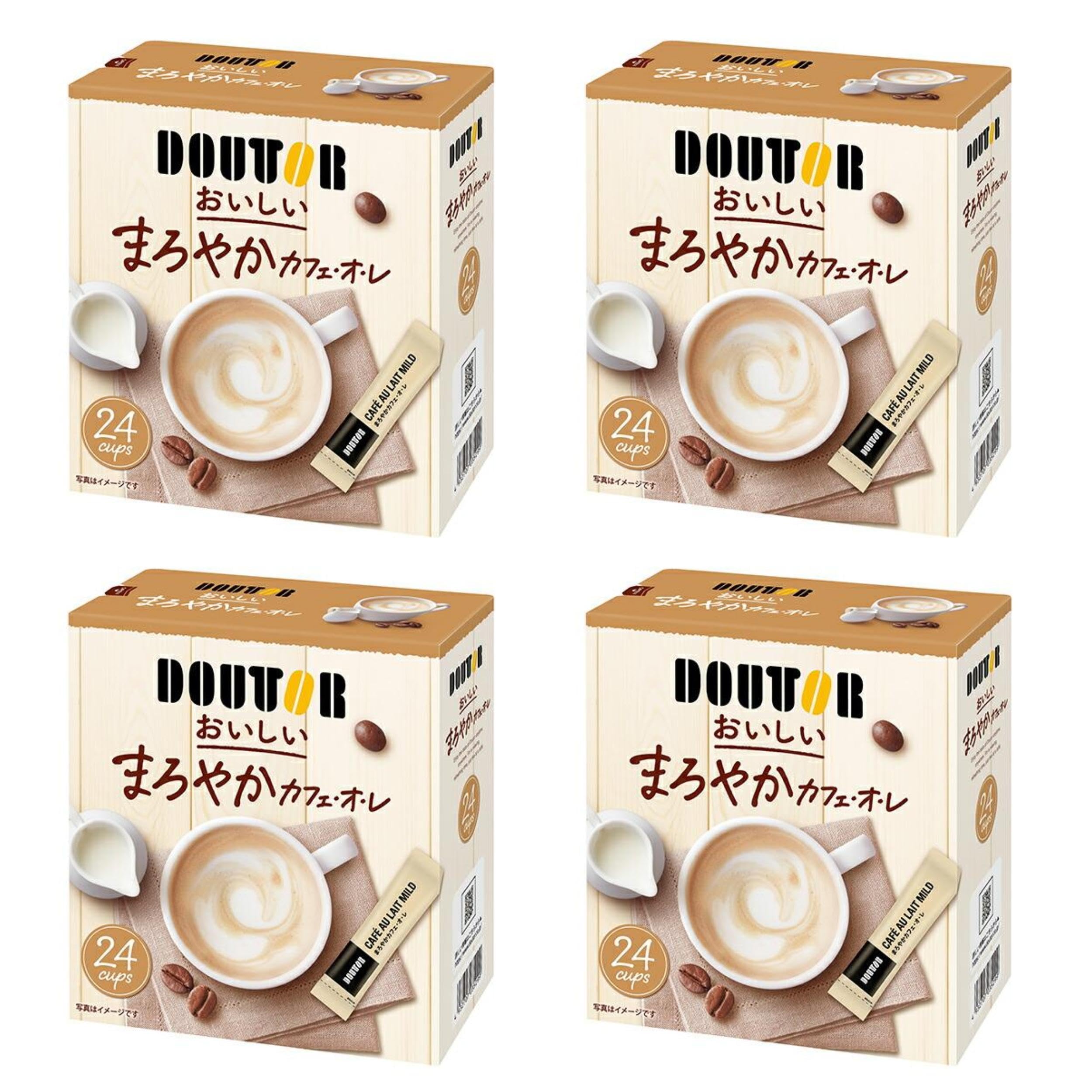 DOUTOR まろやかカフェオレ インスタント コーヒー 24本入×4箱（合計96本）