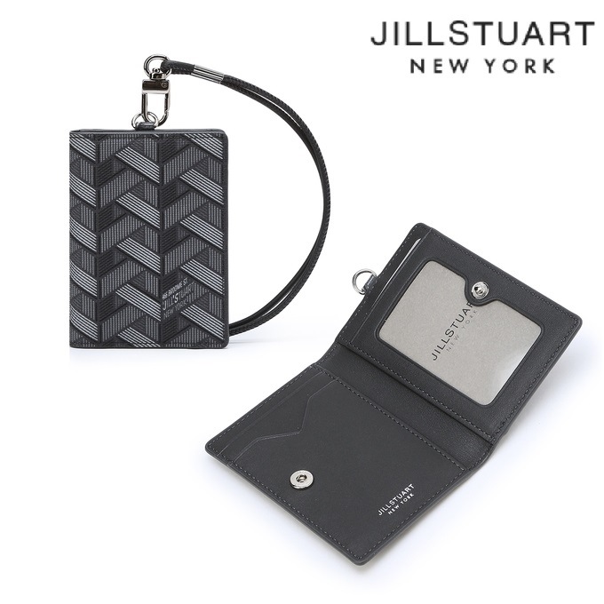 JILL STUART[23FW][ROSELLA] Gray necklace type card wallet 新商品 韓国人気 財布 贈り物 学生 大学生 牛革