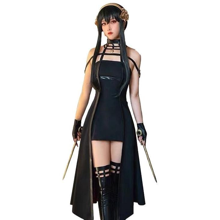 【人気SALE】SXXL サイズ 6点セット コスプレ衣装 コスチューム ヨル・フォージャー 風 スパイファミリー ウィッグ付き