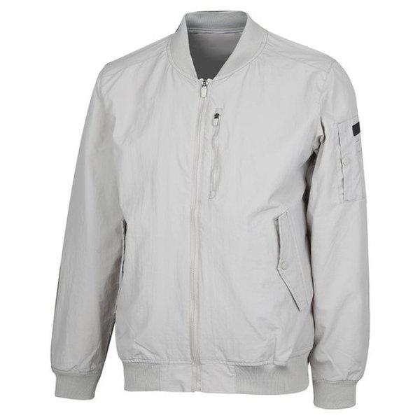 メンズ 季節の変わり目 ソフト 軽量 ブルゾン 航空ジャンパー BR-JUA-HGMP16-グレー