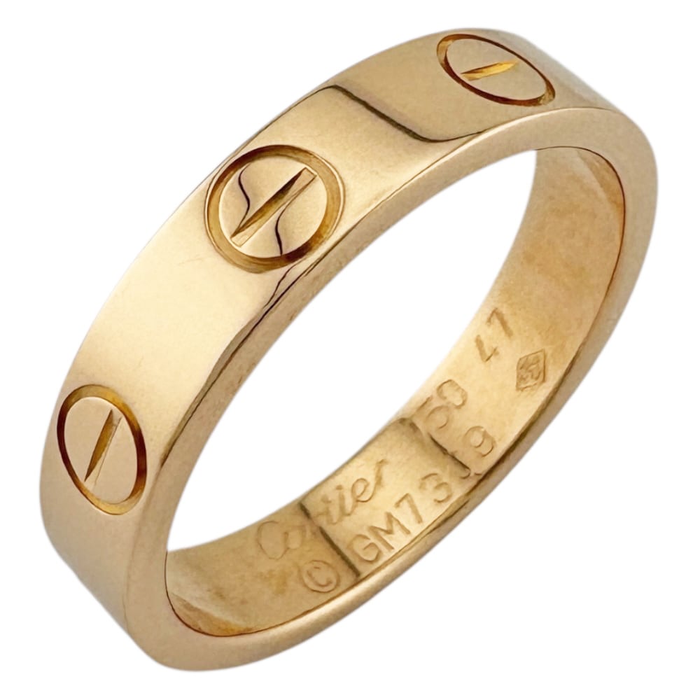 カルティエ ミニラブ リング 指輪 7号 18金 K18ピンクゴールド CARTIER 中古 美品