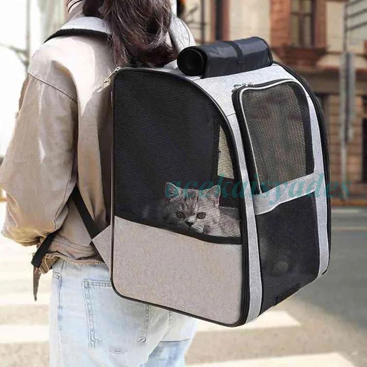 本日の新製品 ペットキャリーバッグ 小型犬用 バックパックバッグ ペット キャリア メッシュ 折りたたみ式 スリングバッグ キャリーケース