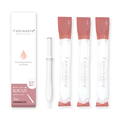 他サイト： Femimente フェミメンテ 3本入り (1本容量 1.7g) 日本製 膣洗浄 デリケートゾーン スッキリ洗浄 使い捨て 臭い 匂い おりもの 生理 膣洗浄器 エイジング ケアの商品画像