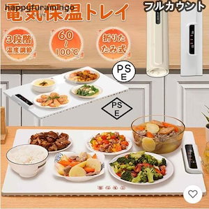 一部の現物は1～されるホットプレート 電気保温トレイ 食品保温プレート 折りたたみ式 3段階の温度設定 60℃80℃100℃ 多機能食品断熱ボード フードウォーマー 収納袋付き 簡単