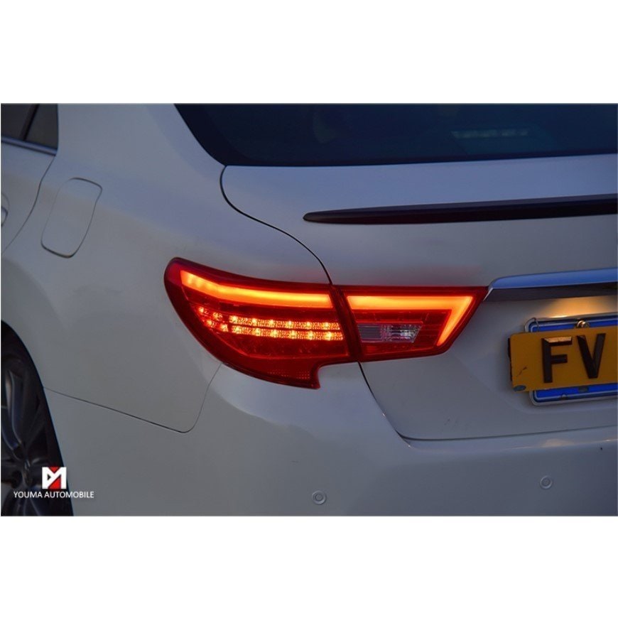 流れるウインカー　テールランプ トヨタ マークX　130系 GRX130 後期　MARK X LED テールライト 高輝度　ファイバー　カスタム　レッド