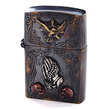 送料無料! so0523 シルバーアクセサリー ZIPPO ジッポライター アンティーク調プレイハン