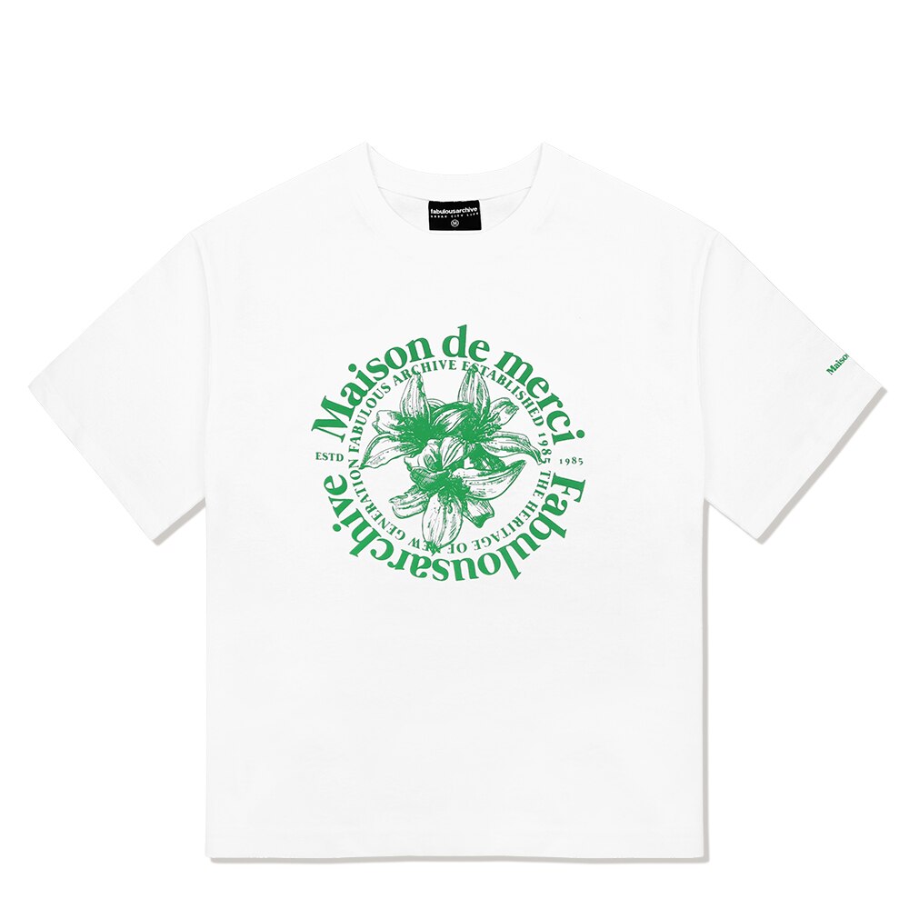 【本物保証】 ウーマンズルリスエンボクロップTシャツホワイトグリーン(FCC2TS387W) Tシャツ・カットソー