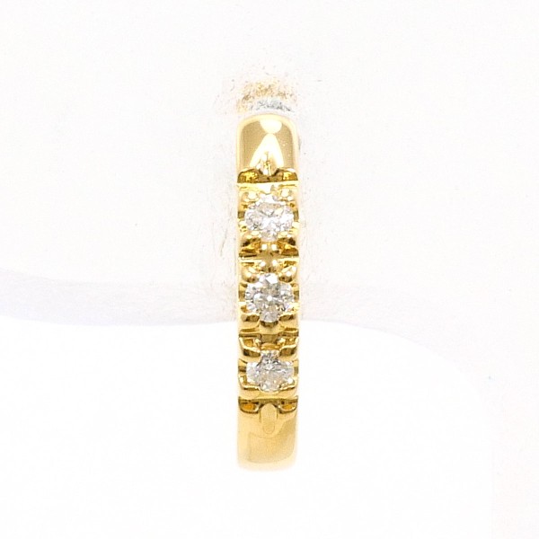 K18 18金 YG ピアス(片耳) ダイヤ ジュエリー 中古