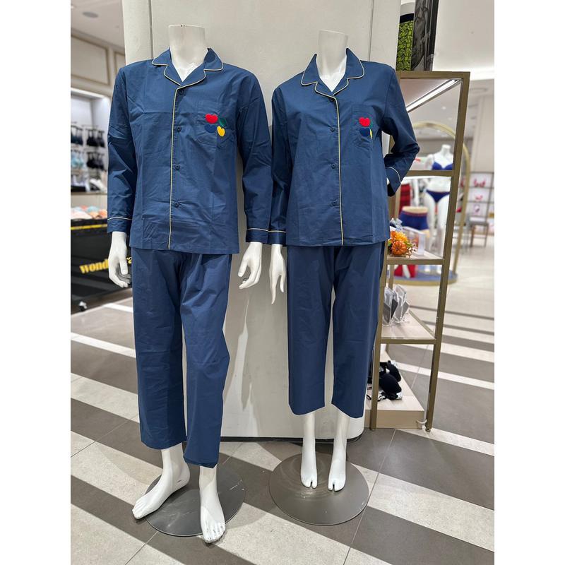 ヨーロッパ風 純綿 ハートポイント カップルパジャマセット(MP593Y WP593Y)