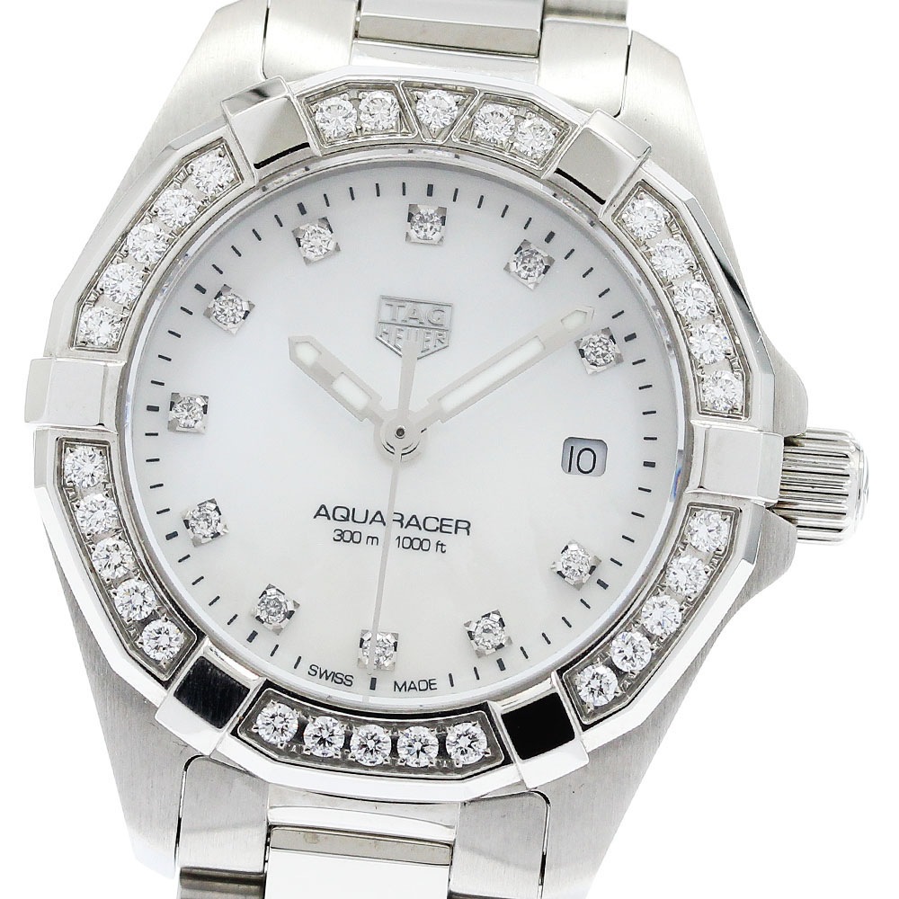 タグホイヤー TAG HEUER WBD1415.BA0741 アクアレーサー 11Pダイヤ ダイヤベゼル クォーツ レディース 良品 _961271【中古】