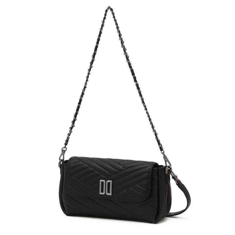 DCWA6E761BK ブラック DDロゴ 牛革 チェーン ショルダーバッグ 兼 クロスボディバッグ