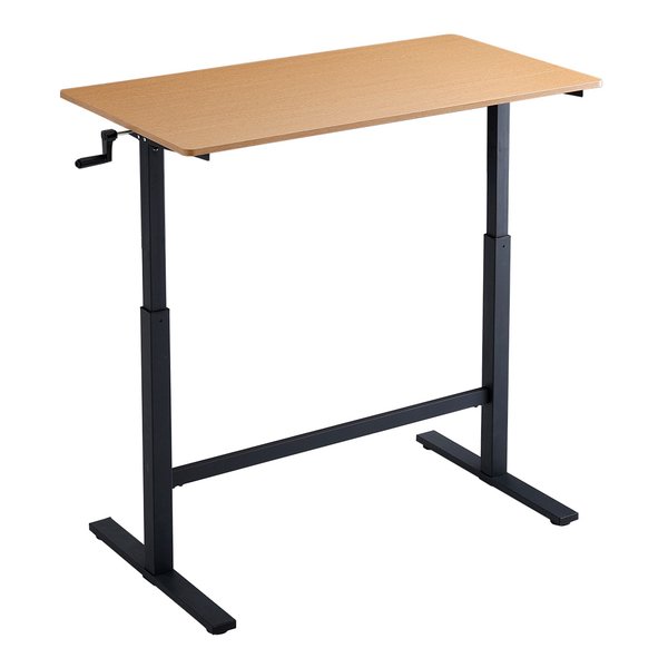 手動式昇降テーブル シャビーオーク