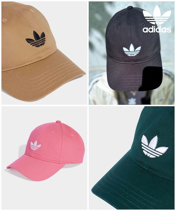 Qoo10 adidas トレフォイルキャップ 無地 キャップ [