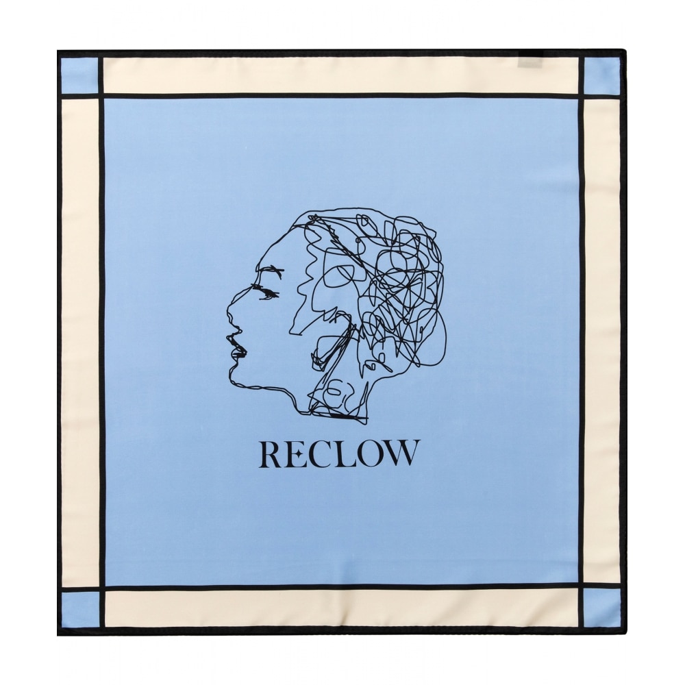 RECLOW RC LAND シグネチャードローイング LOGO スカーフブルー