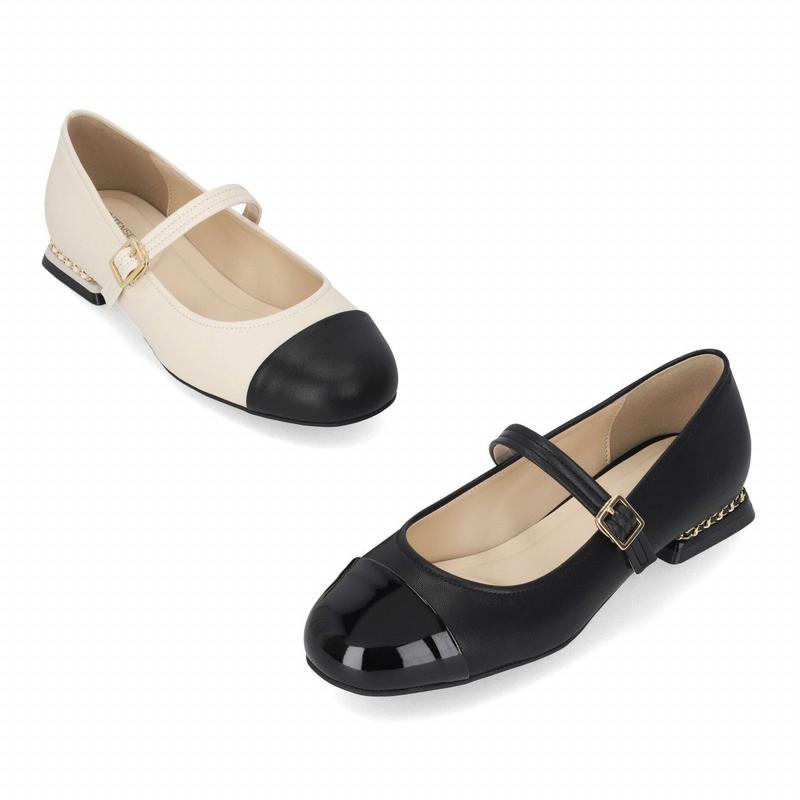 インテンス 女性 ツートン メリージェーン フラット 2cm LCWD05I413