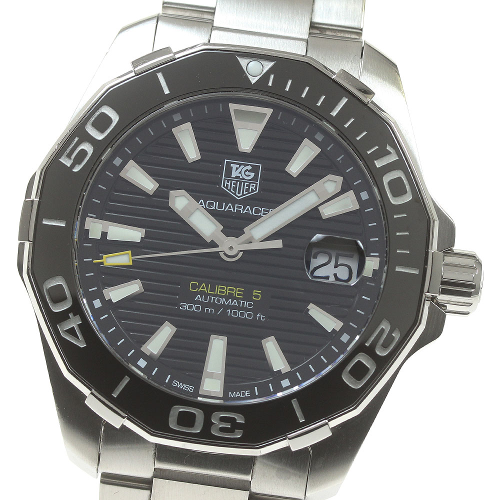 タグホイヤー TAG HEUER WAY211A-0 アクアレーサー キャリバー5 デイト 自動巻き メンズ _840468【中古】