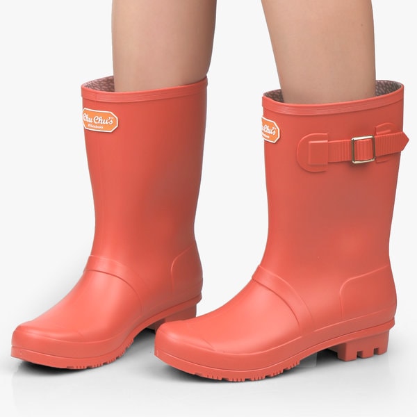 韓国産女性レインブーツ ミドルブーツ 長靴 靴ブーツ 雨の日