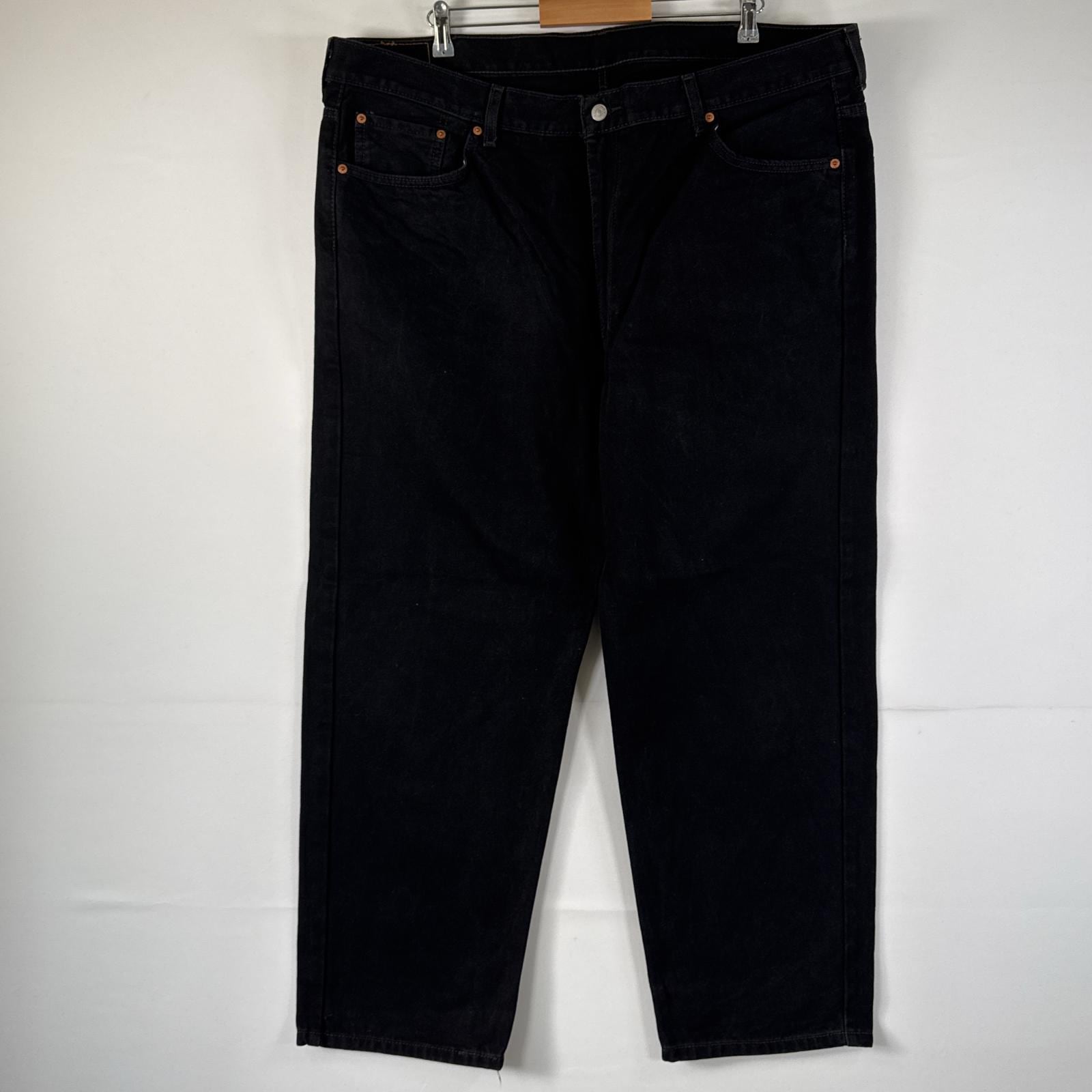 古着 デニムパンツ 550ジーパン テーパード 大きいサイズ ジップフライ ジーンズ オーバーサイズ w46 L30 ブラック メンズ