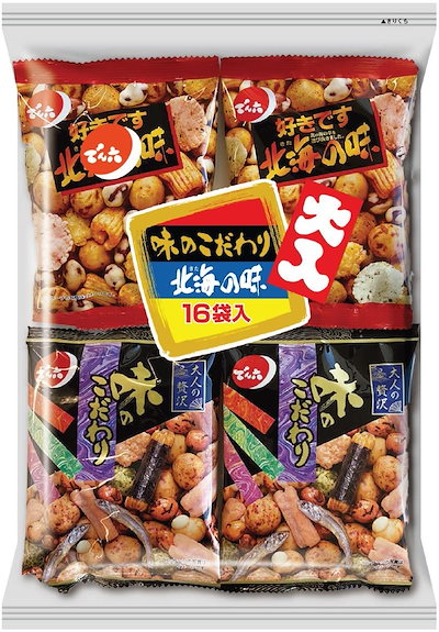 他サイト： 【Amazon.co.jp限定】でん六 大入16袋ペアバッグ 2袋の商品画像