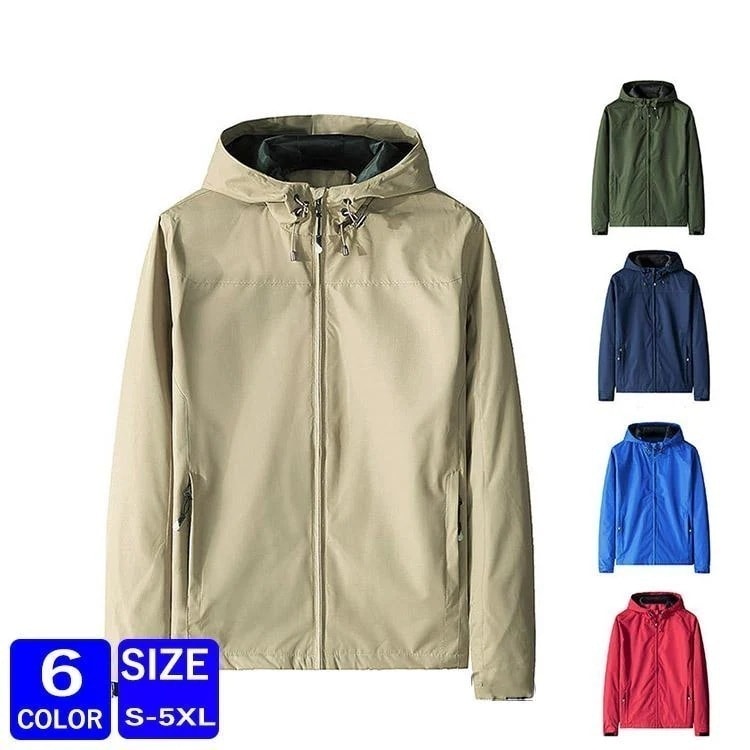 メンズ ジャケット アウター 防風 撥水 マウンテンパーカーナイロンジャケット 無地 大きいサイズ ジャンパー ウインドブレーカー vivishow