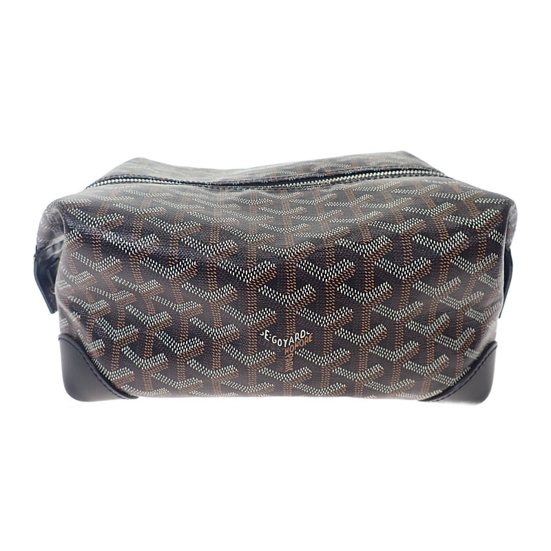 ボウリング25トイレタリー BOWLIN025TY01CL01P ハンドバッグ PVC ブラック シルバー金具 メンズ【Aランク】