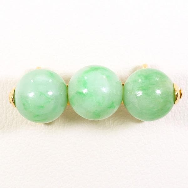 K18 18金 YG 帯留め ヒスイ カード鑑別書 中古