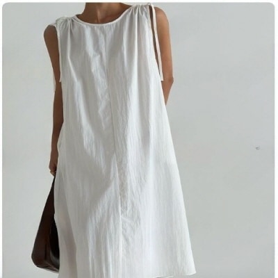 ストリング ノースリーブ ロング ワンピース ,デート,リゾートルック 4,600円