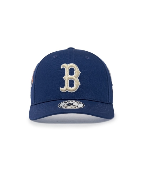 【MLB】 SIGNATURE ALL OVER PATCH STRUCTURED BALL CAP BOS MG.NAVY キャップ 正規品