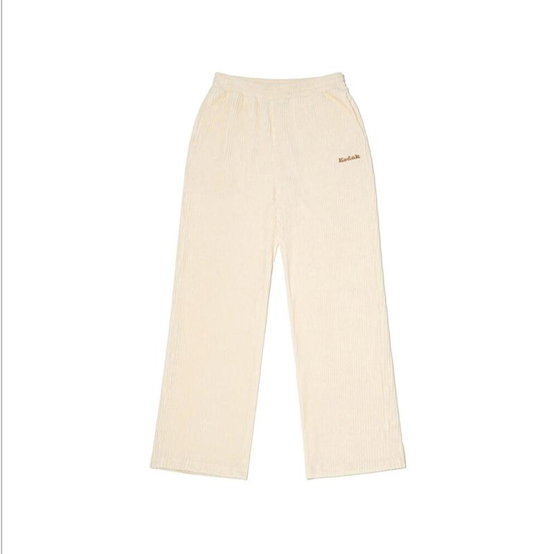 アパレル シネ ベルベット コーデュロイ ストレート パンツ IVORY K5423LFPJ2IVR
