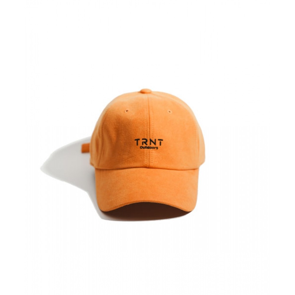 TRNT OUTDOORS [TRNT] シグネチャーロゴマイクロファイバースエードボールキャップ-オレンジオークル